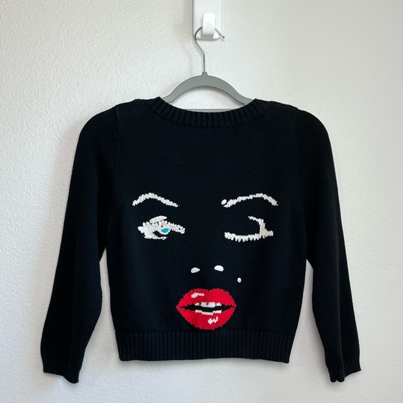 Betsey Johnson Sweaters - EUC  Betsey Johnson vintage Marilyn Monroe Wink cropped cardigan